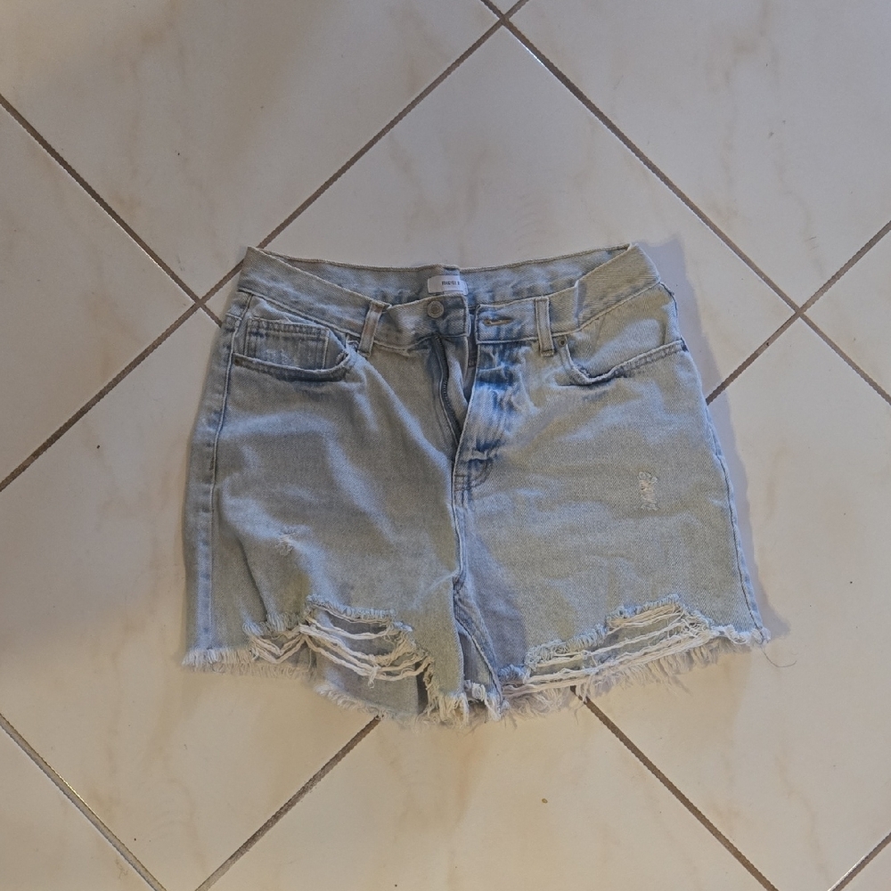 Forever 21 Blue Jean Shorts Distressed Cut-Off